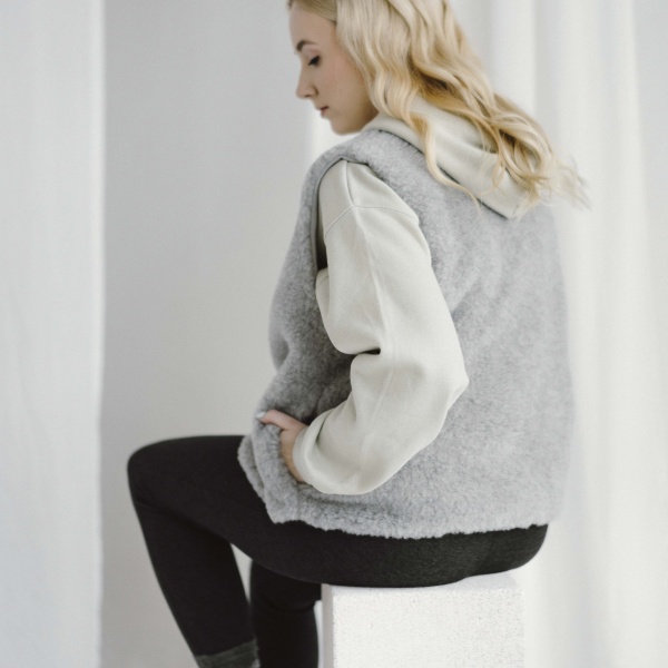 Жилет Flokati Coral р. M/L сірий