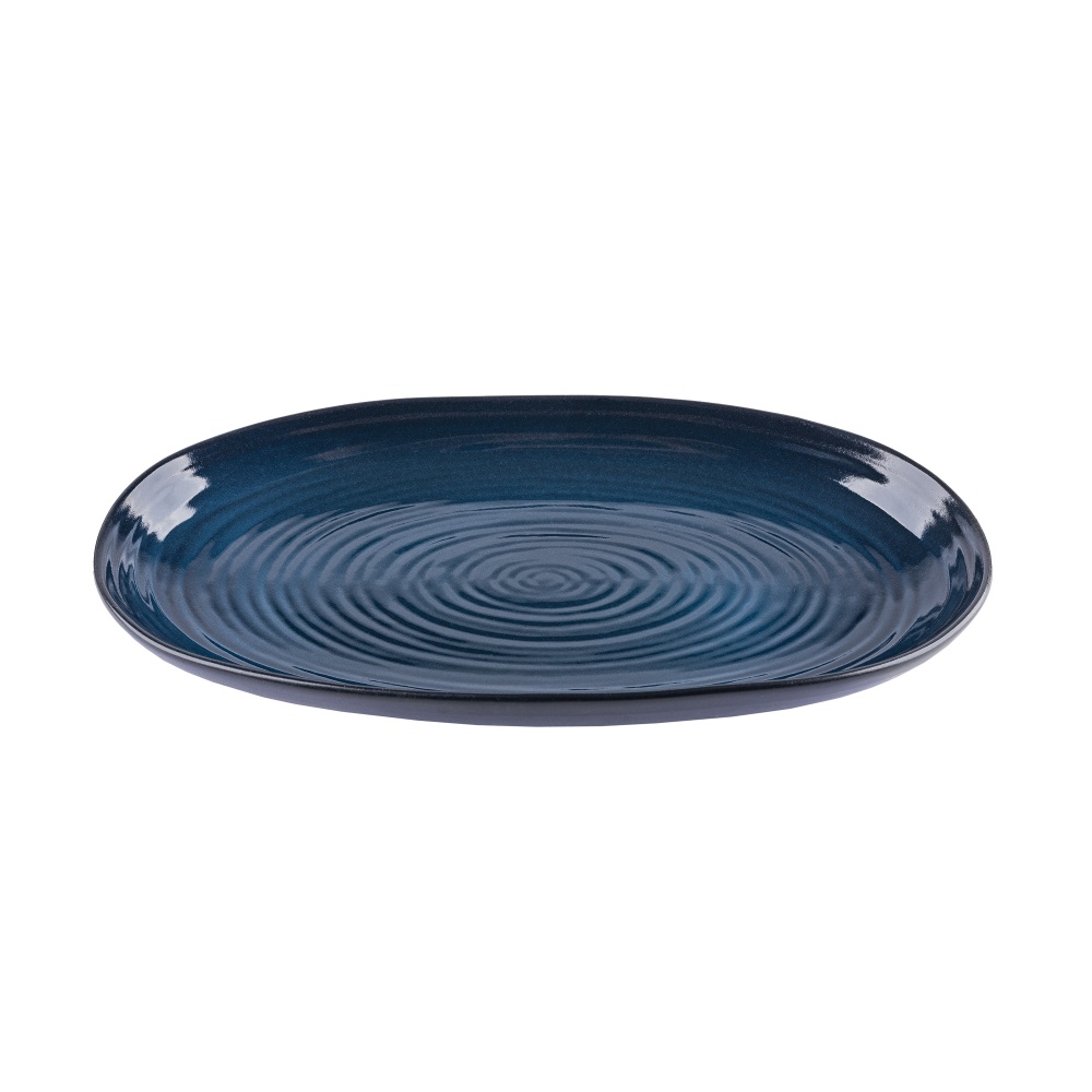Блюдо овальне Krauff Lucerne Black&Blue 15,6х31,2 см 24-320-011