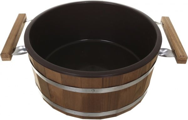 Запарник из термодревесины и пластиковой вставкой 15л