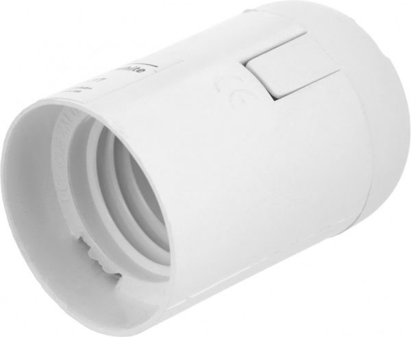 Патрон электрический  E.next гладкий E27 пластик белый s9100017