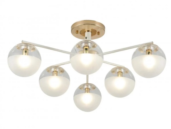 Люстра Miorro Massimo металл/стекло 6x7 Вт G9 белый/золото 51-311-050