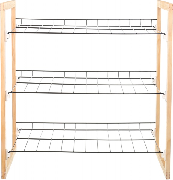 Подставка для обуви 3 уровня CR00283 300x575x595 мм / коричневый 