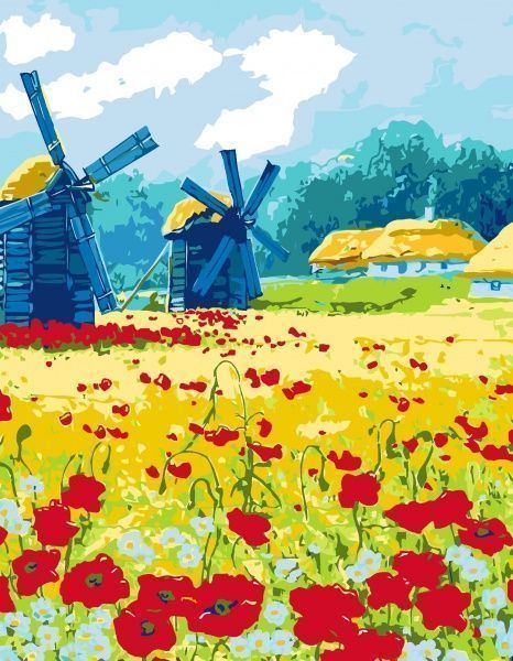 Картина за номерами Рідне село 35x45 см Rosa Start 