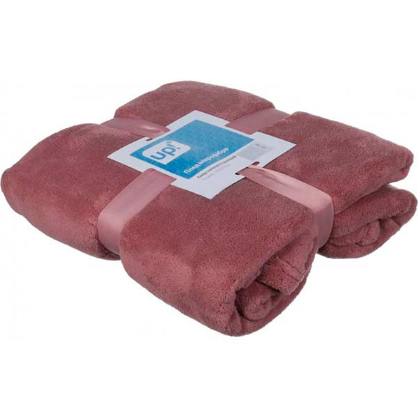 Плед мікрофібра Underprice попелясто-рожевий 200x220 см