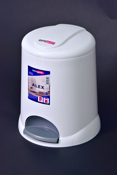 Ведро с педалью Eurogold ALEX 14 л антрацит 801114