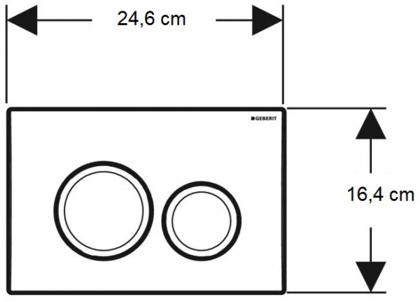 Кнопка смыва Geberit Delta20 Альпійський білий (115.127.11.1)