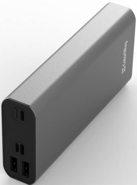 Зовнішній акумулятор (Powerbank) ColorWay 20000 mAh gray (CW-PB200LPH3GR-PDD) 