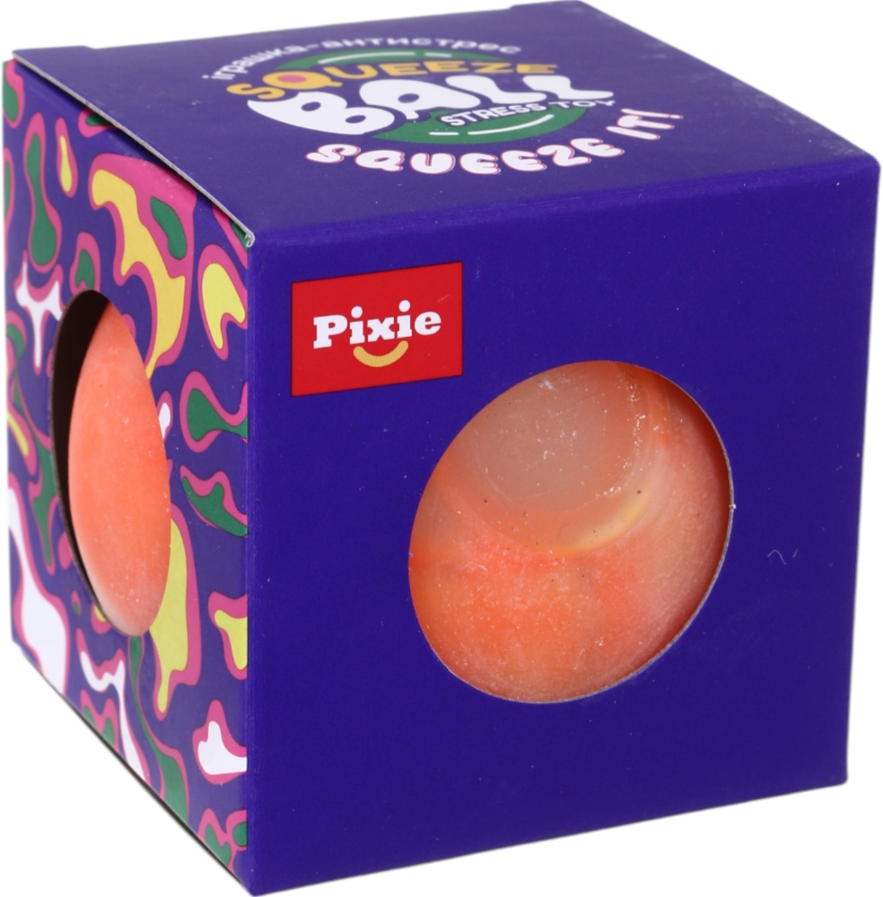 Игрушка-антистресс PIXIE красочный мяч 86 г 65 мм в ассорт. CKS-10741