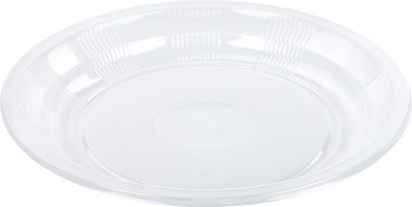 Тарілка пластикова прозора 20,5 см 10 шт.