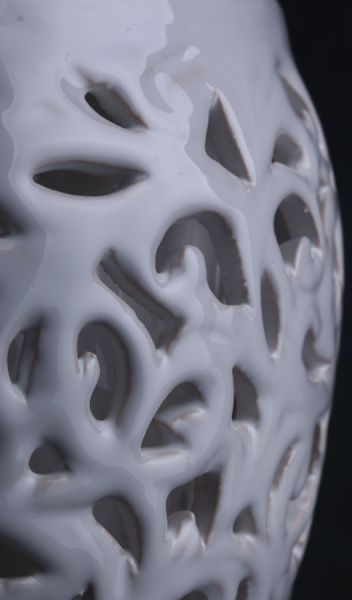 Ваза керамическая белая Элитная 26 см