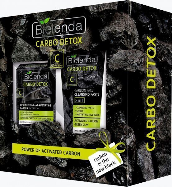 Bielenda CARBO DETOX (50 мл крему для обличчя + 150 г очищаюча паста для обличчя)