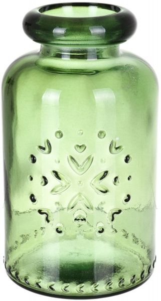 Ваза стеклянная зеленая ALPINE 16 см San Miguel