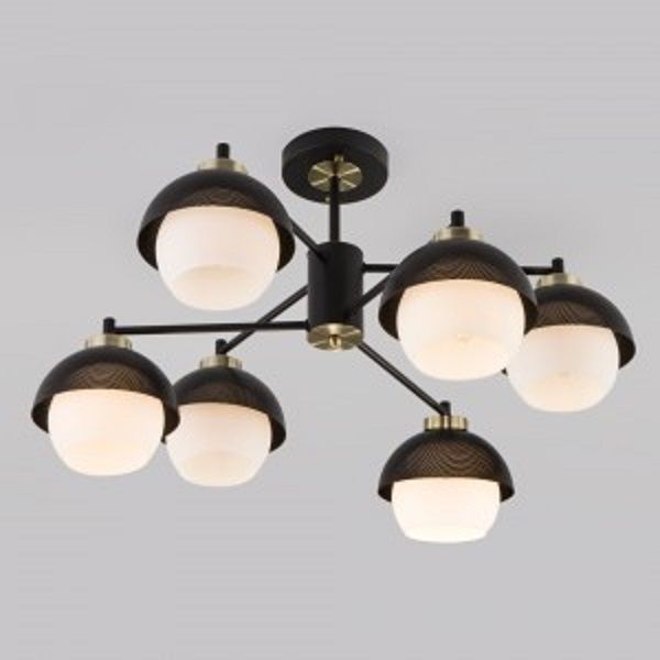 Люстра стельова Strotskis Nocciola 6x60 Вт E27 чорний 70106/6 