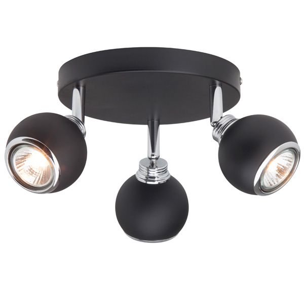 Спот Brilliant Ina 3xGU10 чорний G07734/06