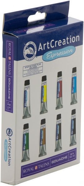 Набір гуашевих фарб 8 кольорів 12 мл 9021608M ArtCreation Royal Talens