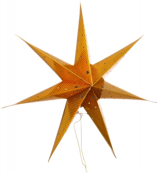 Ялинкова іграшка з підсвічуванням у формі зірки золота ACS202000 