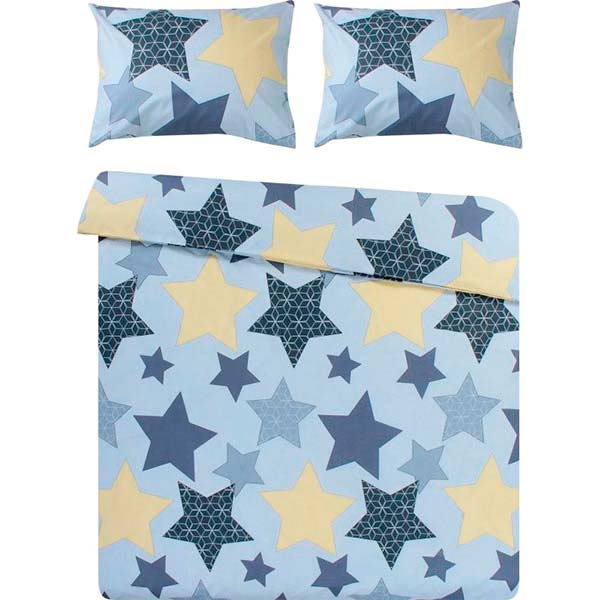 Комплект постільної білизни Super Aster 2.0 сірий із жовтим UP! (Underprice) 