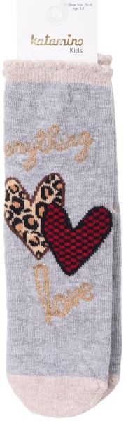Носки для девочек KATAMINO K20217 р.5-6 серый 