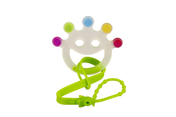 Прорізувач силіконовий Baby Team Веселе колечко з тримачем