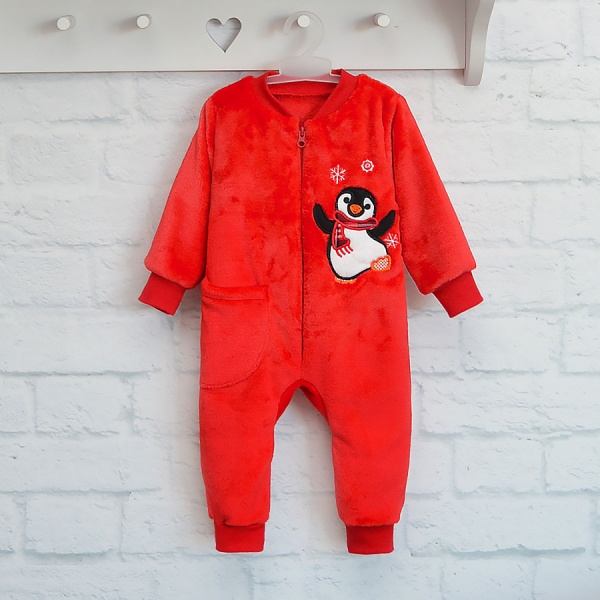 Ромпер унисекс Blanka Пингвин р.92 красный 110105 
