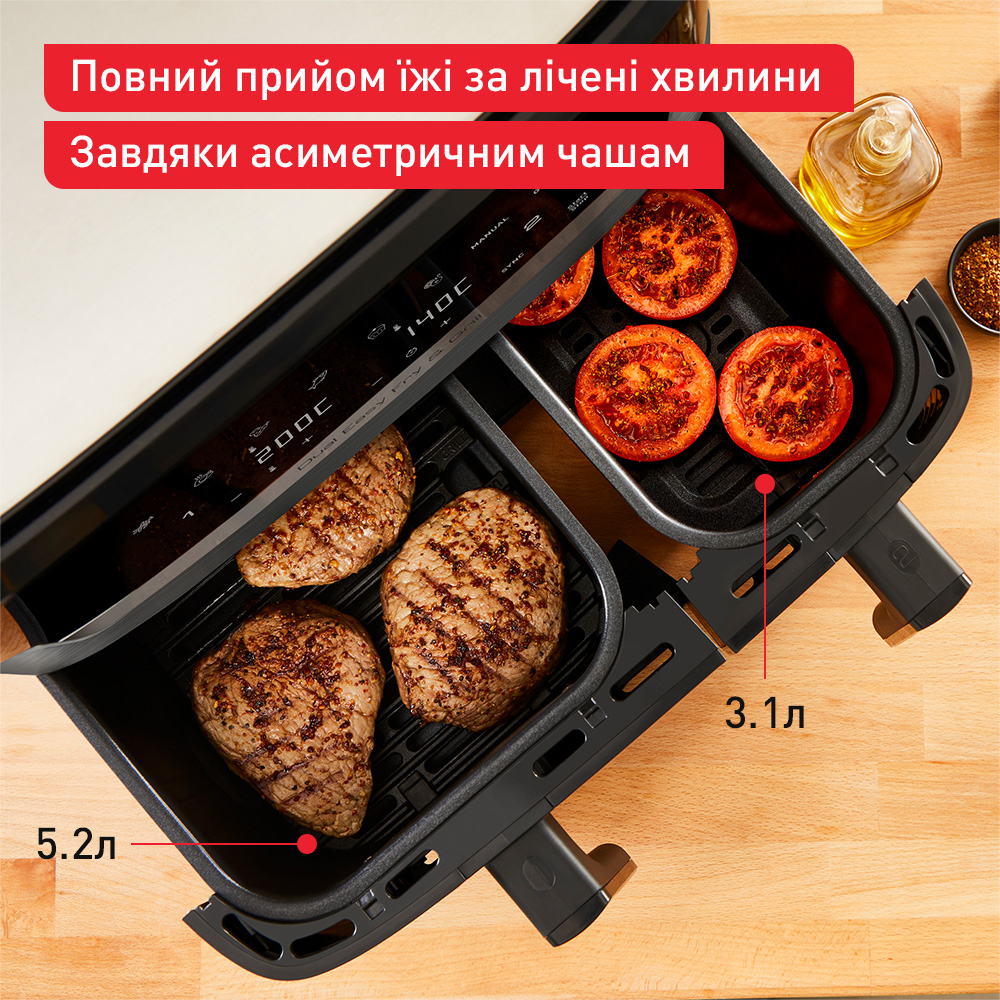 Мультипечь Tefal Dual Easy Fry & Grill Air Fryer EY905B10