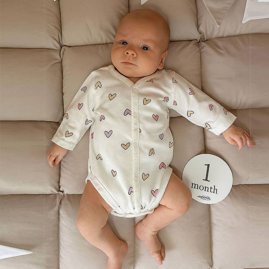 Боди детское для девочки Blanka Сердечко р.50-56 бежевый 110862