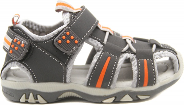 Сандалі для хлопчика р.25 сірий із помаранчевим UTSH-SK4008/orng/25 