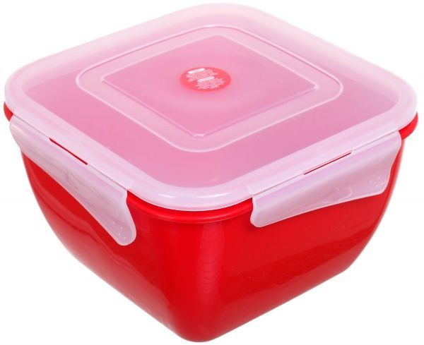 Контейнер Фієста 1.5 л квадратний червоний Алеана