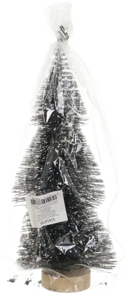 Ялинка декоративна настільна чорна 13x30 см