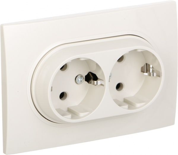 Розетка подвійна HausMark Bela кремовий SNG-SCP.RD20MG21WG-CR
