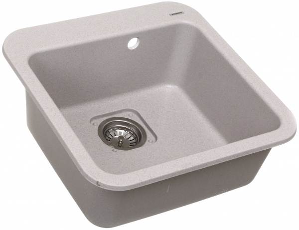 Мойка для кухни ScandiSPA Cube 500 бежевая с сифоном 