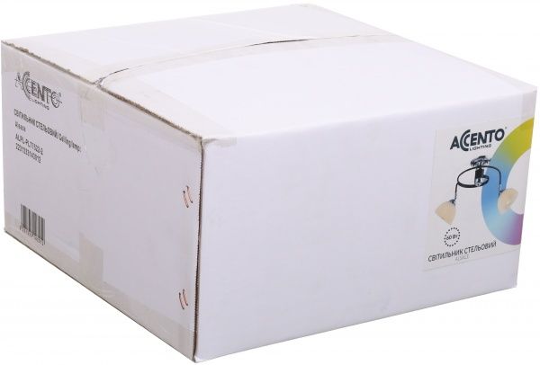 Светильник потолочный Accento lighting Alsace 2x60 Вт E27 хром/черный 