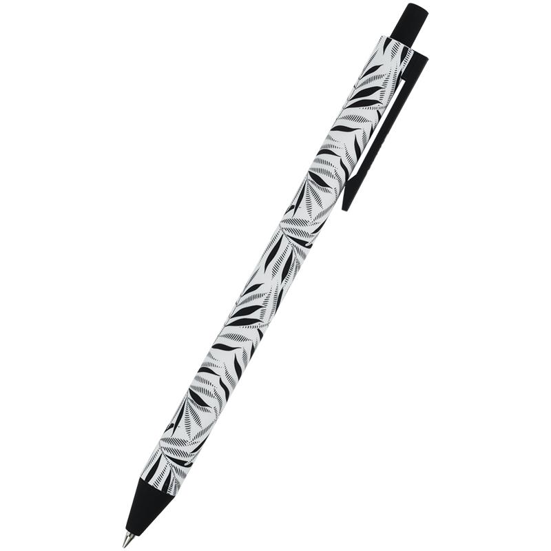 Ручка шариковая Axent автомат. 1092-07-A Black Leaves
