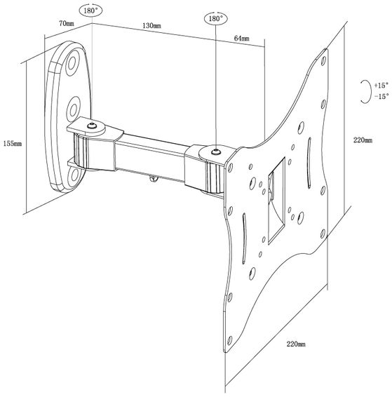Кріплення для телевізора X-Digital STEEL SA225 15