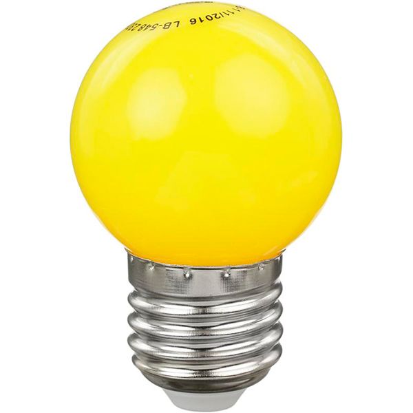 Лампа светодиодная LB-548 желтая G45 230V 1W E27 