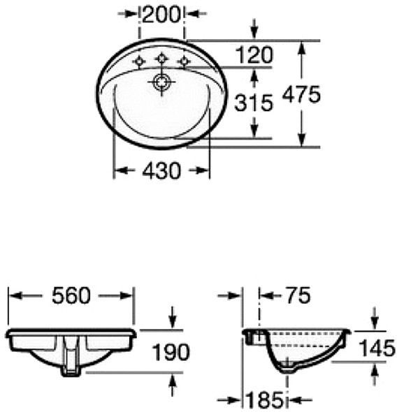 Умивальник ROCA Aloa A327865000