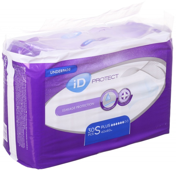 Пеленки iD Protect Plus 40х60 см белый 