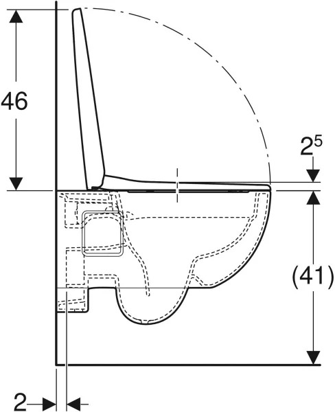 Унітаз підвісний Geberit Selnova Rimfree із сидінням з кришкою (501.750.00.1)