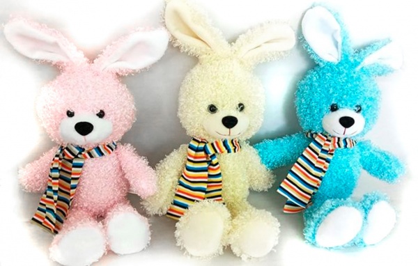 Мягкая игрушка Зайчик-вертихвостик 3 в ассортименте 21 см 