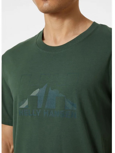 Футболка Helly Hansen NORD GRAPHIC T-SHIRT 62978-476 р.S зеленый