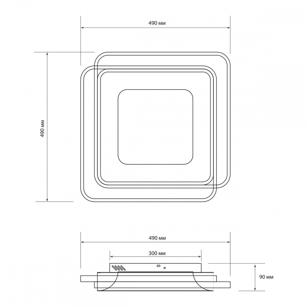 Люстра светодиодная LED CONCEPT Rinneen S 2x123 Вт черный