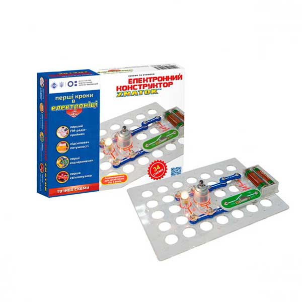 Конструктор Знаток Первые шаги в электронике (34 схемы С) REW-K062