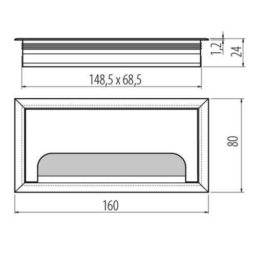 Заглушка для дротів Merida 80х160 мм чорний GTV