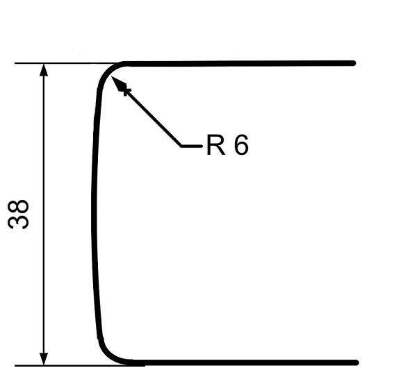 Столешница LuxeForm W313 1500x600x38 мм кристалл
