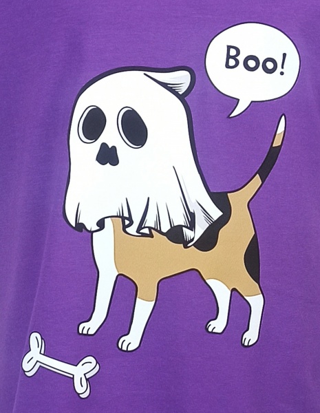 Футболка для девочек/для мальчиков WP Merchandise Halloween Собака-призрак р.140–146 фиолетовый 22146 