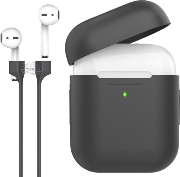 Чехол для наушников Promate PodKit для Apple AirPods black (podkit.black) 