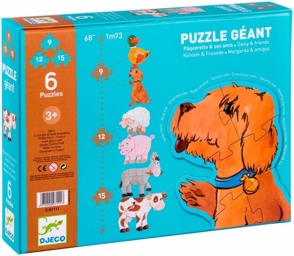 Пазл-гигант Djeco Корова Маргарита и ее друзья DJ07111