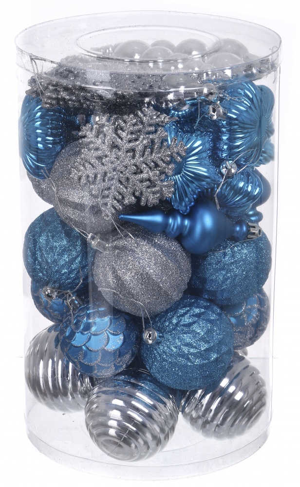 Набір куль та декорацій квітка 2 кольори в асортименті d 70 мм 50 шт./уп.