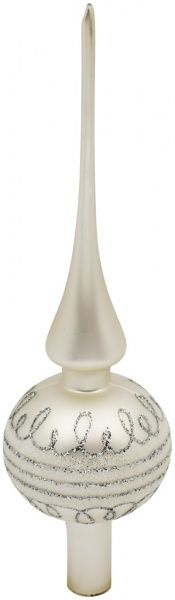 Верхівка скляна малюнок 2 матова d70 мм срібний