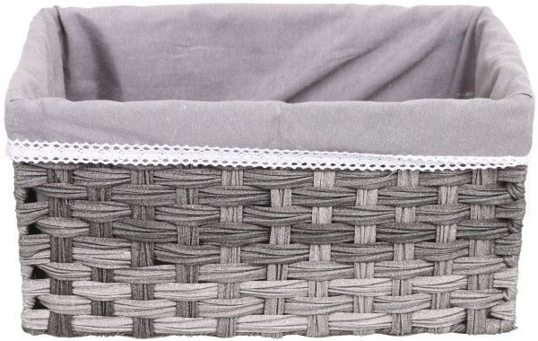 Корзина плетеная с текстилем Tony Bridge Basket 35x23x17 см JC16-3AB-4 